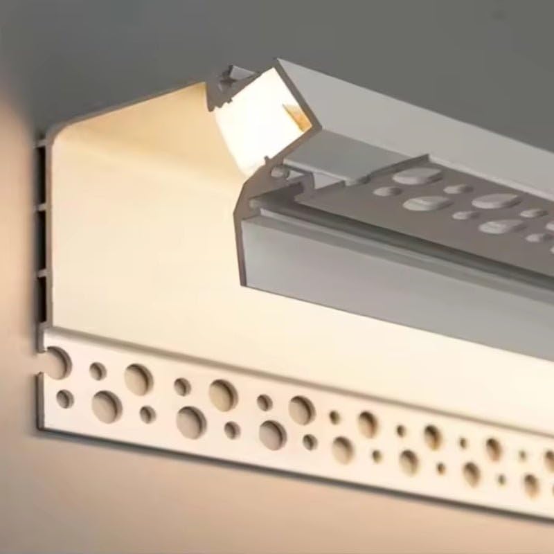 SILAMP Profilé Aluminium Encastrable 2M pour Faux Plafond Éclairage Indirect