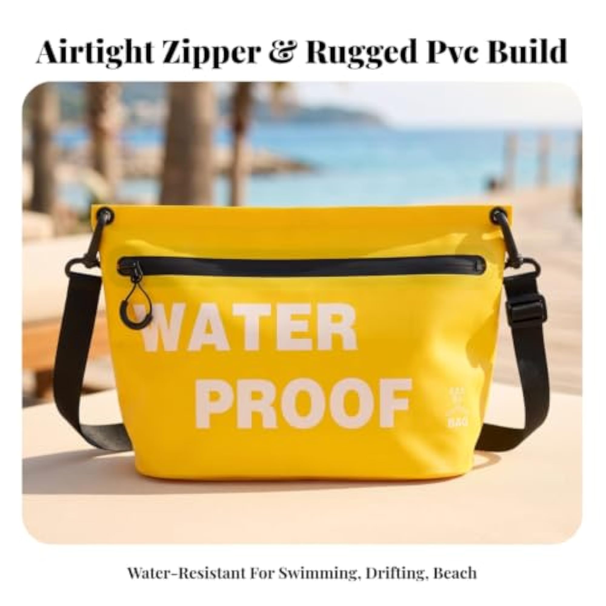 Large Capacity Waterproof Shoulder Bag with Zipper Pocket
