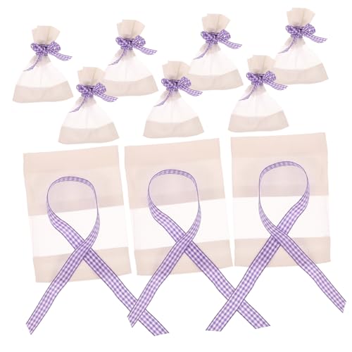 PACKOVE 10pcs Lavender Sachets Empty Scented Bags for Fragrance All-cotton Mesh Design for Closets Cars and Storage Spaces Lavender Sachet Pouches