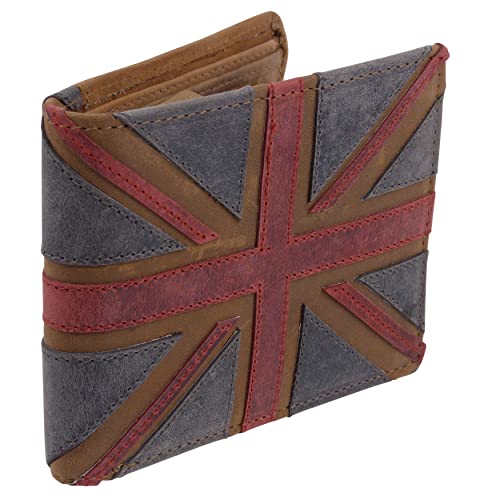 MALA Leathers Union Jack Range Bi-Fold Coin Wallet, Multicolor