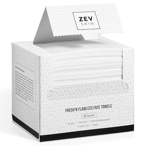 Zev Fresh'n Flawless �t�F�C�X�^�I�� �g���̂ăt�F�C�X�^�I�� �����ŃN���A�Ȕ��p - ���C�N���Ƃ��h���C���C�v ���N���X 100%�o�C�I�x�[�X�^�I�� ������ XL �E���g���\�t�g �T�X�e�i�u�� 50��