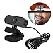 Webcam with Microphone, 1080P Desktop/Laptop Computer Camera, USB Webcam Plug and Play, PC Webcam for Live Streaming, Video Call, Conference, Recording, Online Classes, Game(Black)