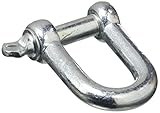 Chapuis 330/14Z Schäkel geschweifte Form rechts Stahl verzinkt Arbeitslast Ungefähre/Achse, grau, 14/27 mm