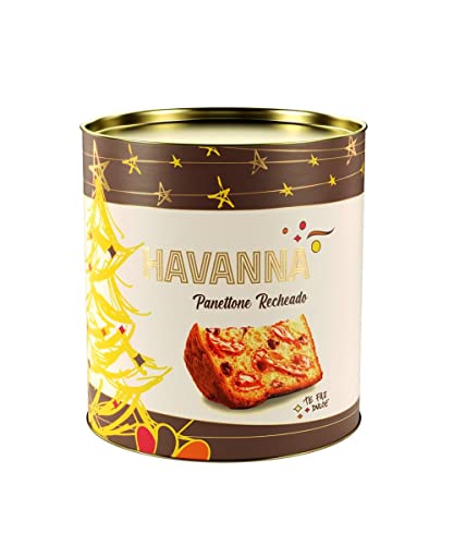 Panettone Havanna Lata Gotas de Chocolate Recheado Doce de Leite 700g