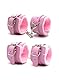Plüsch Handschellen Fußschellen Bondageset Einstellbar Leder Bondage Set Erotik Handfesseln SM Sex Spielzeug für Paare [2 Pack] (Rosa)