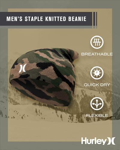 Image of Hurley Mens Beanie Icon Staples Lightweight Winter Hat