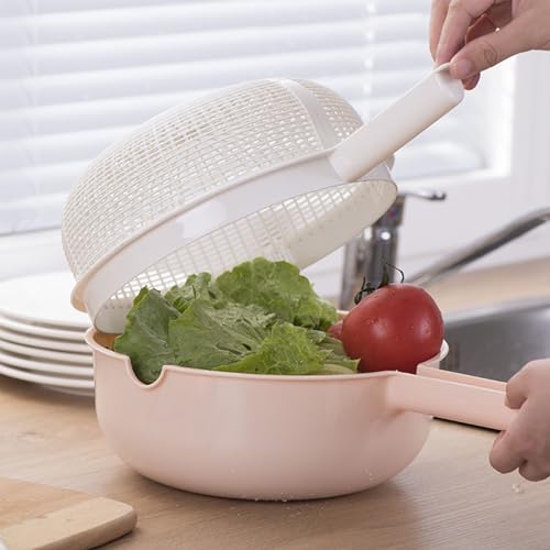 Colador doble capa con asa para lavar arroz y frutas miniatura 7