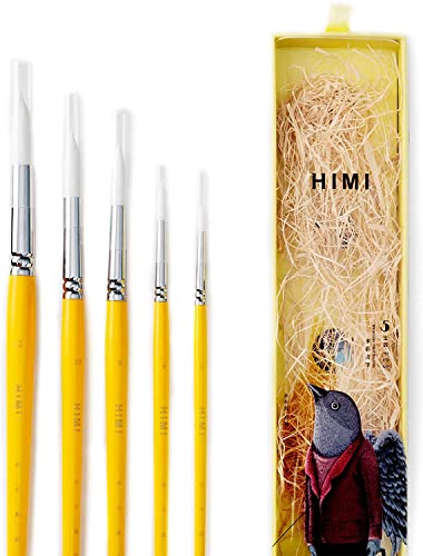 Image of THOOVI - HIMI Little Bird - Brush Set - 5 pcs - Yellow