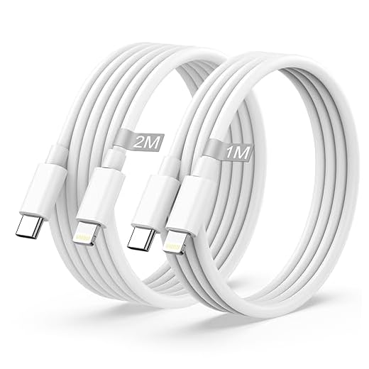 Cable iPhone USB C 1M+2M [Apple MFi Certificado], Cable USB C a Lightning Cable iPhone Carga Rapida Cable Cargador iPhone Cable Lightning USB C Cable Tipo C para iPhone 14 13 12 Pro Max/Mini/11/XS/X/8