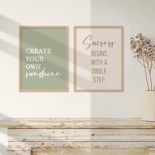 Image of kotart Motivational Quotes Decorative Wall Hanging frames for Living Room | Bedroom | Office | Gift | Decoration frames for Home | Painting wall Decor - Set of 6 (13x17, C) Pack of 6