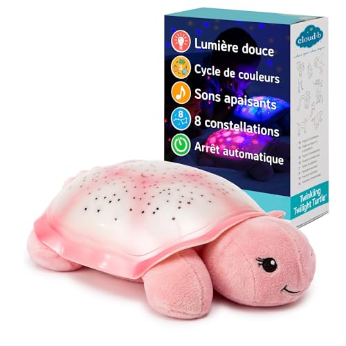 Cloud b Veilleuse Apaisante Projecteur d'étoiles avec sons apaisants | Luminosité douce | 3 couleurs | Arrêt automatique | Veilleuse...