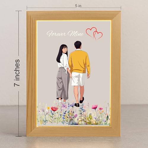 Image of Customized Acrylic Photo Frame Personalized Name, Photo Text | Premium Gift for Birthday AnniversaryGift for Couples HD Print with Name Picture | Unique Gift All Occasions (Customized Desgin 1)
