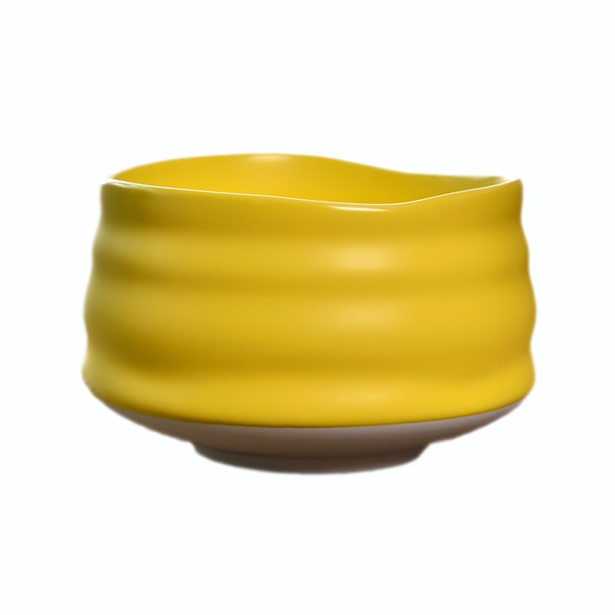 Sizikato Striped Porcelain Matcha Bowl, 5-Inch Ceramic Green Tea Bowl