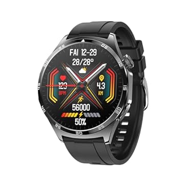 Marsyu 2025 Nuovo Smartwatch da Uomo, Schermo AMOLED da 1,43 pollici, chiamate Bluetooth, fitnesstracker con pulsante SOS e oltre 50 modalità sportive, sportwatch per Android iOS (Nero brillante)