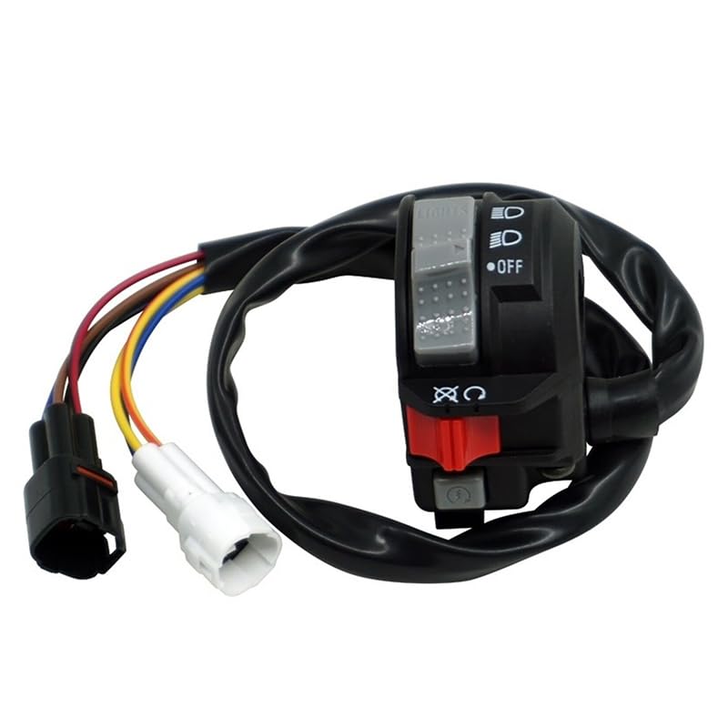Left Handlebar Engine Start Run Off Headlight Switch Suitable for Yamaha Kodiak 450, Raptor 700, YFZ450R, YFZ450X - Replacement Part,1S3-83973-11-00,1S3-83973-10-00,1S3-83973-00-00