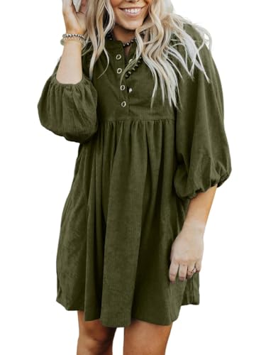 ae corduroy long sleeve babydoll dress In Your Happy Place Light Blue Corduroy Babydoll Dress – Shop the Mint
