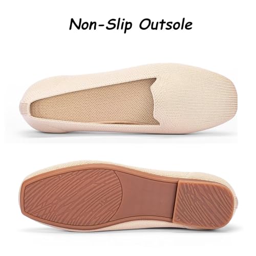 Image of Frank Mully Women's Loafer Flats Square Toe Comfortable Office Work Shoes, Cute Penny Loafer Slip On Walking Driving Shoes