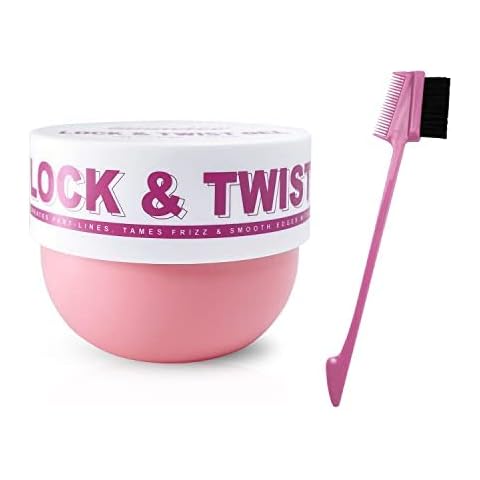 immetee Twist and Lock Gel, Braiding Gel with Brush, Edge Control Gel for Afro Hair, Frizz Control Hair Gel for Kids & Adult. 200g/7.05Oz Cover