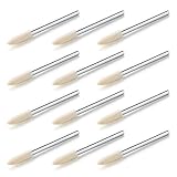 Utoolmart 3mm Wool Felt Mounted Points Conical Polishing Bits Burrs Buffing Wheels Grinding Head with 1/8' Shank 12 Pcs