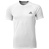 adidas Performance Men's Ultimate Short Sleeve Tee, XX-Large, White/Dark Grey Heather