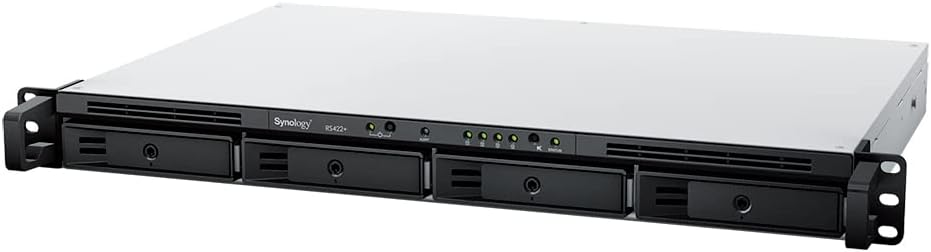 Synology 4 Bay NAS 1.4Ghz Quadcore CPU - RS422+ Rack Station, Black