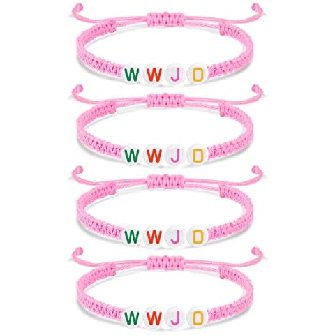 choice of all 4 Pcs WWJD Bracelets for Womens What Would Jesus Do Bracelets Cover
