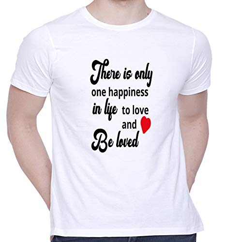 GenericGraphic Printed T-Shirt for Unisex Graphics Tshirt | Casual Half Sleeve Round Neck T-Shirt | 100% Cotton | D00255-1 (White)