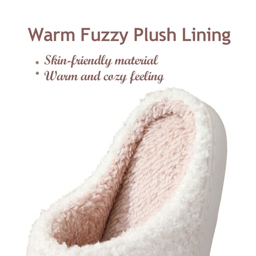 Embroidered Womens Mens Slippers Puffy Soft Comfortable Non Slip Slides Winter Indoor Flat Warm House Slippers3