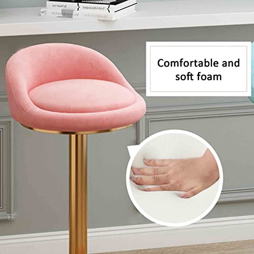 Tabourets hauts avec dossier en velours et piètement métal chic - 3