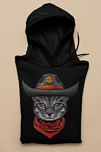 Sweat chat shérif et chapeau de cowboy homme, l'idée cadeau idéale - 2