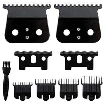 Lâmina T de substituição para Andis T Outliner Trimmer Andis GTX Trimmer, lâmina adequada para Andis #04710 e Andis #04521 (preto)