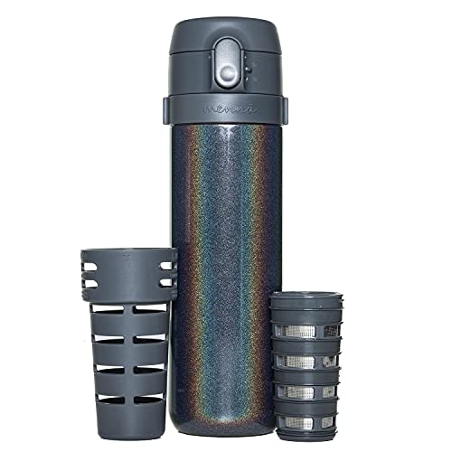 Coolinato mennä One Tee Thermobecher to go, auslaufsicher, mit Teesieb und individuellem Start-Stopp Brühvorgang, Doppelwand aus Edelstahl, 375ml, grau Cover