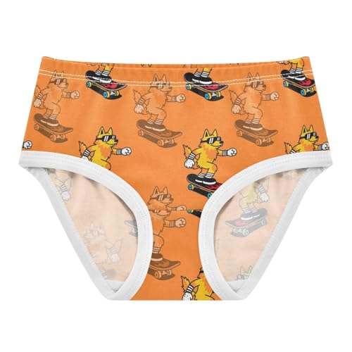 Girls' Underwear Wolf Funny Orange Toddle Brief Panties 2303680