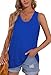 OFEEFAN Sleeveless Tops for Women Summer Baggy Boyfriend Tank Tops Beach Fashion Women's Clothing Blue XL