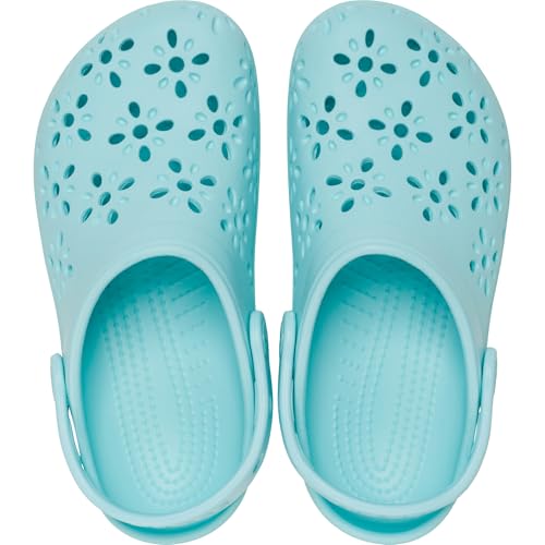 Image of Crocs Unisex-Child Classic Clogs with Floral Cut Out Design, Kids and Toddler Shoes