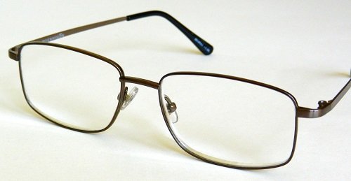 (2 PACK) Magnivision +2.00 TITANIUM T10 Rectangular Gunmetal Wire Rim Reading Glasses (04)
