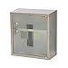 Produktbild Style home Medizinschrank Edelstahl Arzneischrank,abschließbarer Erste-Hilfe-Schrank Medikamentschrank Apothekerschrank mit Glastür und 2 Schlüsseln, 30x30x12cm (Silber,2 Fächer)