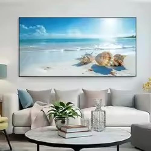 Affiches de paysage de plage et étoiles de mer pour créer un salon cocooning