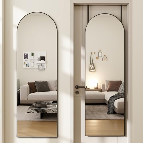JAWGLOW Door Mirror, Arched Full Length Mirror Over The Door, 14