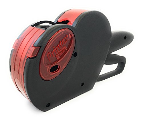 Smart Price Marker Labeler Gun, Italian Made, 1 Line, 8 Characters, 1 x 1/2 Inch Labels, Black, Includes 4 Rolls of Labels (750 Labels/Roll) by Printex