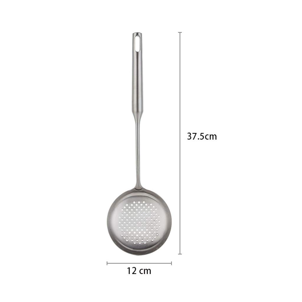 Colador, colador, colador de alimentos de malla de acero inoxidable, cuchara espumadora, cuchara ranurada multiusos con agarre, utensilio de cocina, colador de espumadera de metal, cucharón para coc