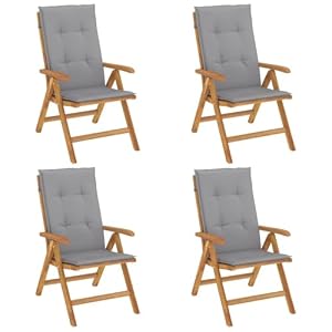 SKM SKM Gartenstühle mit Kissen 4 STK. Massivholz Teak, Weight: 52.35 kg, 3196464 SKM SKM Gartenstühle mit Kissen 4 STK. Massivholz Teak, Weight: 52.35 kg, 3196464