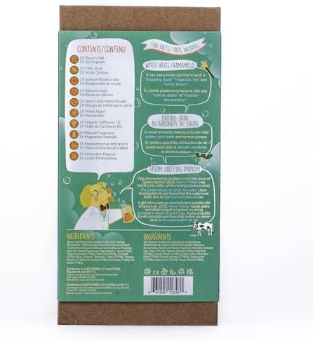 Kiss Naturals Bath Bomb Kit - 100% Natural DIY Bath Bomb Kit for Kids, an Educational Bath Bomb Making Kit Science Activity with Organic Ingredients, Reusable Mold, Customizable Colors & Scents 3 41wzinJSccL. AC