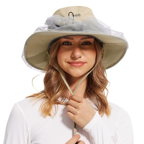 Image of BASSDASH Unisex UPF 50+ Mosquito Net Hat with Neck Flap FH17