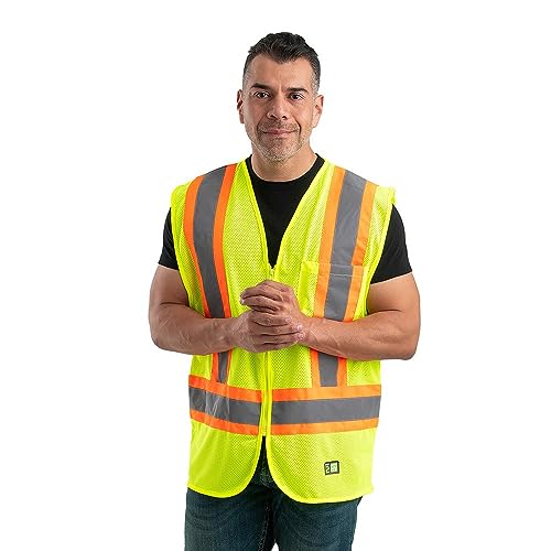 Berne Men's Hi-Vis Class 2 Multi-Color Vest, Mesh