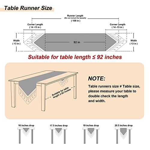 Loom And Mill B09NZNLRTX_CA NARF Luxury Table Runner 108 Inches Long, Floral Jacquard Damask Dining Table Runner thumb #1