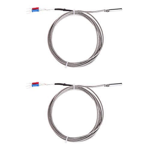 Loriver 2pcs K-Type Thermocouple Temperature Sensor 0-600â„ƒ Measure Range 5x30mm Probe
