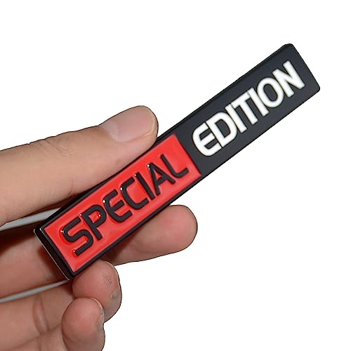 Image of 2Pc Special Edition Emblem 3D Fender Badge Car Truck Sticker Decal Fit for Universal Car Truck SUV (Red White Black)