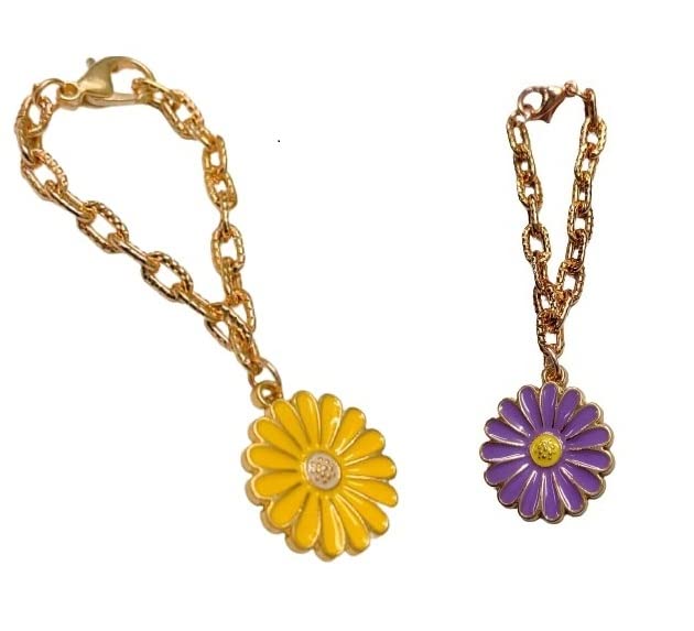 morel Sturdy Rose Gold Chain with Yellow Color and Purple Color Sunflower Pendant Watch Charm, Watch Accessories, GIFTABLE Floral for Girl and Women, Pack of 2 (B0BGSHK5J9) Amazon Price History, Amazon Price Tracker