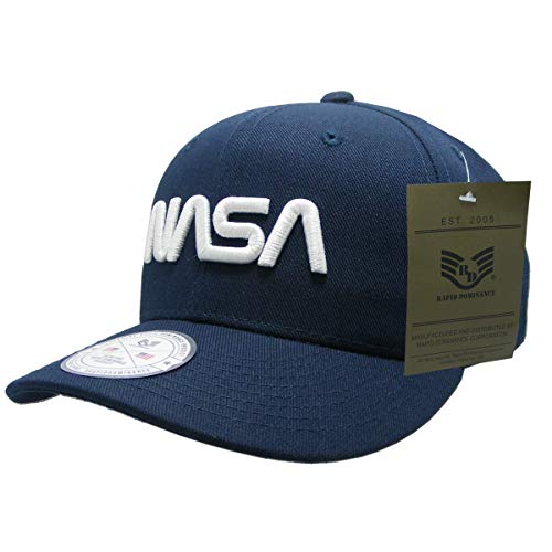 Rapid Dominance Unisex NASA Deluxe Cap Verschluss, Marineblau, Einheitsgröße